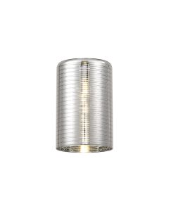 Giuseppe 120x150mm Medium Cylinder (B) Lined Chrome Glass Shade