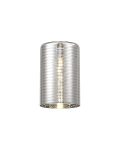 Giuseppe 12x15cm Medium Cylinder (B) Lined Chrome Glass Shade