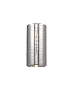 Giuseppe 100x200mm Tall Cylinder (B) Lined Chrome Glass Shade