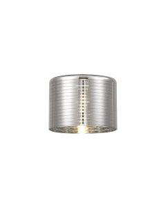 Giuseppe 15x11cm Short Cylinder (B) Lined Chrome Glass Shade