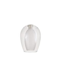 Giuseppe 12x16cm Wine Glass (D) Clear With Inner Frosted Glass Shade