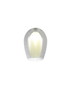 Giuseppe 12x16cm Wine Glass (D) Smoke Plated With Inner Frosted Glass Shade