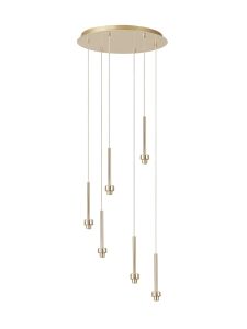 Giuseppe 40cm French Gold 6 Light G9 Universal 2.5m Round Multiple Pendant (FRAME ONLY), For A Vast Range Of Glass Shades