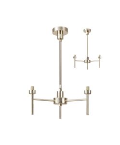 Giuseppe 40cm French Gold 3 Light G9 Universal Telescopic/Semi Flush (FRAME ONLY), For A Vast Range Of Glass Shades