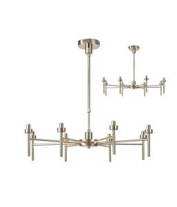 Giuseppe 70cm French Gold 8 Light G9 Universal Telescopic/Semi Flush (FRAME ONLY), For A Vast Range Of Glass Shades