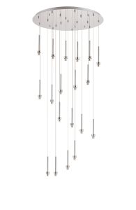 Giuseppe 75cm Polished Chrome 19 Light G9 Universal 3.5m Round Multiple Pendant (FRAME ONLY), For A Vast Range Of Glass Shades