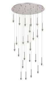 Giuseppe 85cm Polished Chrome 24 Light G9 Universal 5m Round Multiple Pendant (FRAME ONLY), For Vast Range Of Glass Shades, Item Weight: 15.6kg