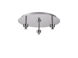 Giuseppe Polished Chrome Round 3 Light G9 Universal 35cm Flush Light (FRAME ONLY), For A Vast Range Of Glass Shades