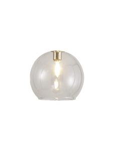 Giuseppe 14x12cm Open Mouth (F) Round Clear Globe Glass Shade