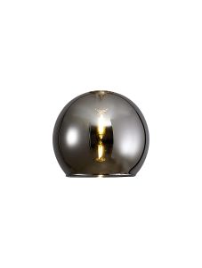 Giuseppe 14x12cm Open Mouth (F) Round Chrome Globe Glass Shade