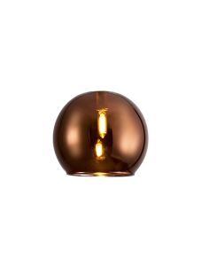 Giuseppe 14x12cm Open Mouth (F) Round Dark Copper Globe Glass Shade