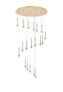 Giuseppe 75cm French Gold 19 Light G9 Universal 3.5m Round Multiple Pendant (FRAME ONLY), For A Vast Range Of Glass Shades