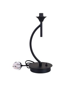 Giuseppe Satin Black 1 Light G9 Vertical Table Lamp Without Shade, For A Vast Range Of Glass Shades