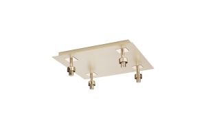 Giuseppe French Gold Square 4 Light G9 Universal 40cm Flush Light (FRAME ONLY), For A Vast Range Of Glass Shades