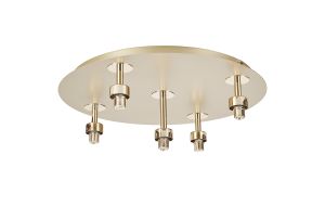 Giuseppe 45cm French Gold Round 5 Light G9 Universal Flush Light (FRAME ONLY), For A Vast Range Of Glass Shades
