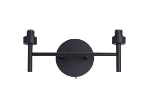 Giuseppe Satin Black 2 Light G9 Universal Switched Wall Lamp (FRAME ONLY), For A Vast Range Of Glass Shades