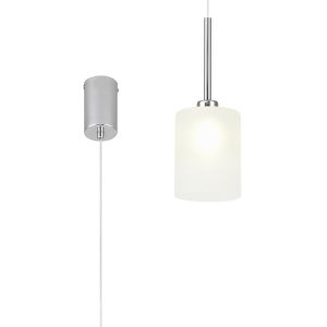 Giuseppe 12cm Single Pendant 2m, 1 x G9, Polished Chrome/Frosted Type B Shade