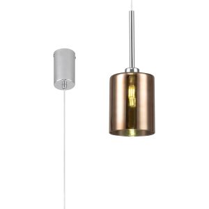 Giuseppe 12cm Single Pendant 2m, 1 x G9, Polished Chrome/Copper Type B Shade