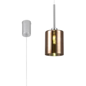 Giuseppe Single Pendant 2m, 1 x G9, Polished Chrome/Copper Type B Shade