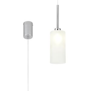 Giuseppe 10cm Single Pendant 2m, 1 x G9, Polished Chrome/Frosted Type A Shade