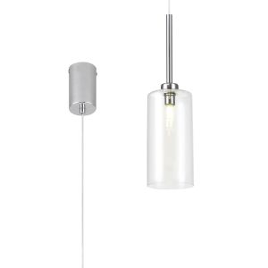 Giuseppe 10cm Single Pendant 2m, 1 x G9, Polished Chrome/Clear Type A Shade