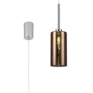 Giuseppe 10cm Single Pendant 2m, 1 x G9, Polished Chrome/Copper Type A Shade