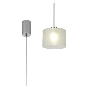 Giuseppe 15cm Single Pendant 2m, 1 x G9, Polished Chrome/Frosted Type C Shade