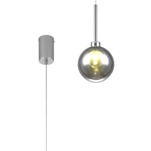Giuseppe 14cm Single Pendant 2m, 1 x G9, Polished Chrome/Chrome/Frosted Type G Shade