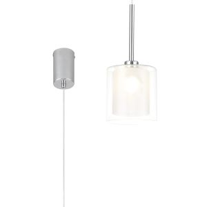 Giuseppe 14cm Single Pendant 2m, 1 x G9, Polished Chrome/Frosted/Clear Type H Shade