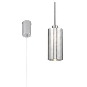 Giuseppe 10cm Single Pendant 2m, 1 x G9, Polished Chrome/Chrome Lined Type A Shade