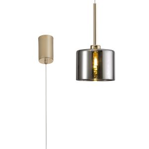 Giuseppe 12cm Single Pendant 2m, 1 x G9, French Gold/Chrome Type A Shade