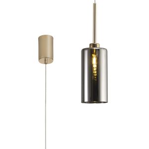 Giuseppe 10cm Single Pendant 2m, 1 x G9, French Gold/Chrome Type A Shade