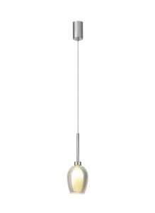 Giuseppe Single Pendant 2m, 1 x G9, French Gold/Smoke/Frosted Type D Shade