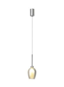 Giuseppe 12cm Single Pendant 2m, 1 x G9, French Gold/Smoke/Frosted Type D Shade