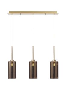 Giuseppe Linear Pendant 2m, 3 x G9, French Gold/Copper Type A Shade