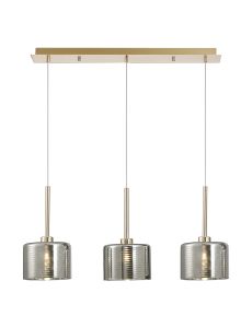 Giuseppe Linear Pendant 2m, 3 x G9, French Gold/Chrome Type C Shade
