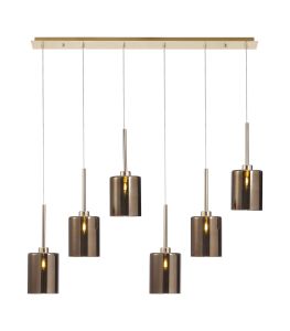Giuseppe Linear Pendant 2m, 6 x G9, French Gold/Copper Type B Shade