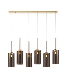 Giuseppe Linear Pendant 2m, 6 x G9, French Gold/Copper Type A Shade