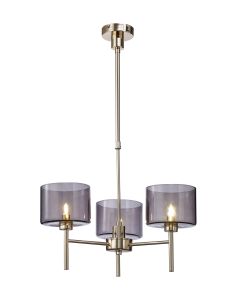 Giuseppe Telescopic/Semi Flush, 3 x G9, French Gold/Smoked Type C Shade