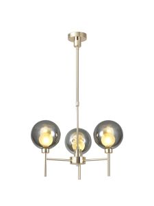 Giuseppe Telescopic/Semi Flush, 3 x G9, French Gold/Chrome/Frosted Type G Shade