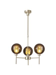 Giuseppe 54cm Telescopic/Semi Flush, 3 x G9, French Gold/Copper/Frosted Type G Shade