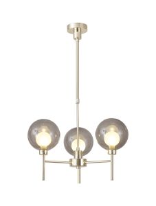 Giuseppe Telescopic/Semi Flush, 3 x G9, French Gold/Smoked/Frosted Type G Shade