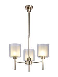 Giuseppe Telescopic/Semi Flush, 3 x G9, French Gold/Frosted/Clear Type H Shade