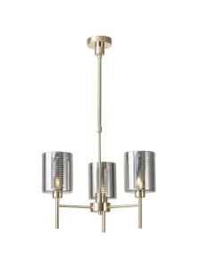 Giuseppe 52cm Telescopic/Semi Flush, 3 x G9, French Gold/Chrome Lined Type B Shade