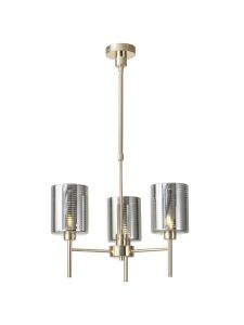 Giuseppe Telescopic/Semi Flush, 3 x G9, French Gold/Chrome Lined Type B Shade