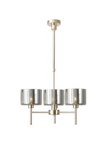 Giuseppe Telescopic/Semi Flush, 3 x G9, French Gold/Chrome Lined Type C Shade