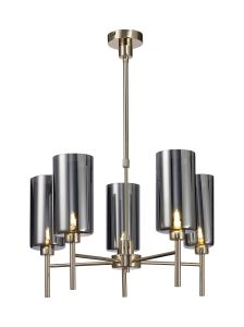 Giuseppe 60cm Telescopic/Semi Flush, 5 x G9, French Gold/Chrome Type A Shade