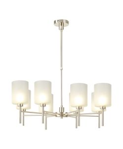 Giuseppe 82cm Telescopic/Semi Flush, 8 x G9, French Gold/Frosted Type B Shade