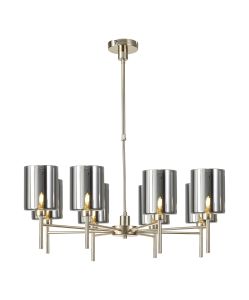 Giuseppe 82cm Telescopic/Semi Flush, 8 x G9, French Gold/Chrome Type B Shade