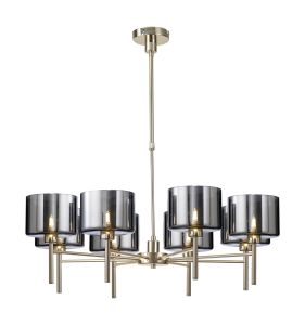 Giuseppe 85cm Telescopic/Semi Flush, 8 x G9, French Gold/Chrome Type C Shade
